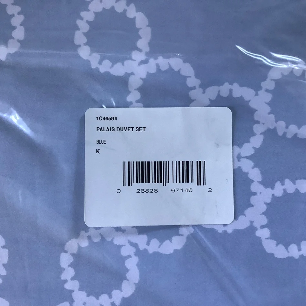 WESTPOINT HOME Palais Cotton Duvet Cover & Sham Set Blue SZ KING